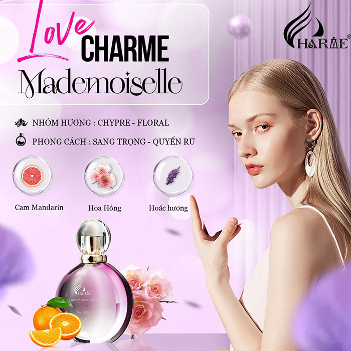 NƯỚC HOA NỮ CHARME LOVE MADEMOISELLE 100ML