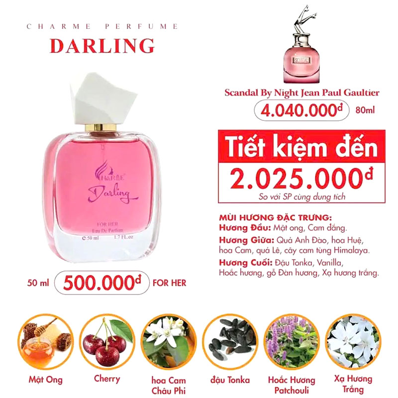 NƯỚC HOA NỮ CHARME DARLING 50ML