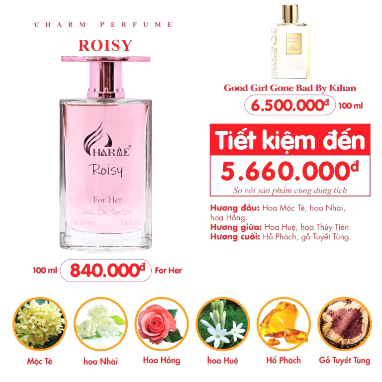  NƯỚC HOA NỮ CHARME ROISY 100ML